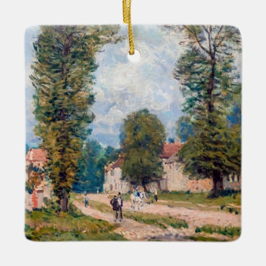 Alfred Sisley - The Versailles Road Keramikornament (Vorderseite)
