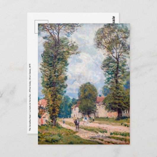 Alfred Sisley - The Versailles Road Postkarte (Vorne/Hinten)