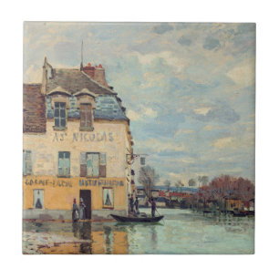 Alfred Sisley - Überschwemmung in Port-Marly 1872 Fliese