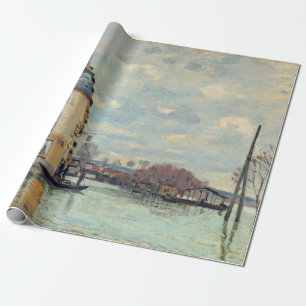 Alfred Sisley - Überschwemmung in Port-Marly 1872 Geschenkpapier