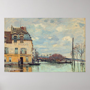 Alfred Sisley - Überschwemmung in Port-Marly 1872 Poster