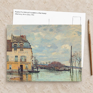 Alfred Sisley - Überschwemmung in Port-Marly 1872 Postkarte