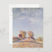 Alfred Sisley | Uphill Road in Sunshine Postkarte (Vorne/Hinten)