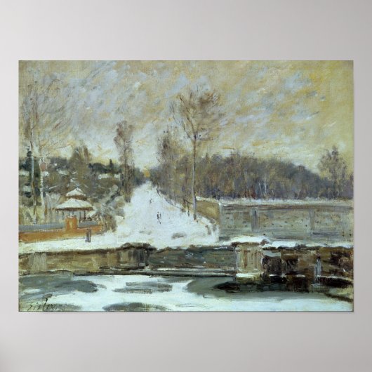 Alfred Sisley | Wasserstelle in Marly-le-Roi Poster (Vorne)