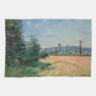 Alfred Sisley - Wiesen von Sahurs in der Morgenson Geschirrtuch