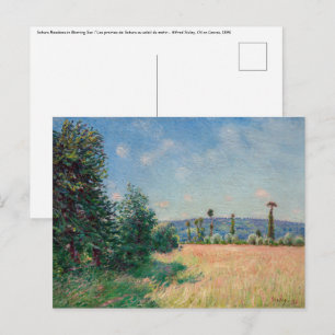 Alfred Sisley - Wiesen von Sahurs in der Morgenson Postkarte
