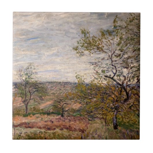 Alfred Sisley - Windy Day in Veneux Fliese (Vorderseite)