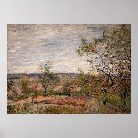 Alfred Sisley - Windy Day in Veneux Poster (Vorne)