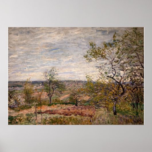 Alfred Sisley - Windy Day in Veneux Poster (Vorne)