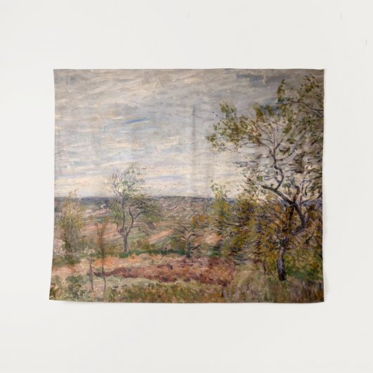 Alfred Sisley - Windy Day in Veneux Wandteppich (Vorderseite (Horizontal))