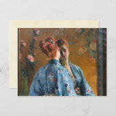 Alfred Stevens, der japanische Pariser Postkarte (Vorne/Hinten)