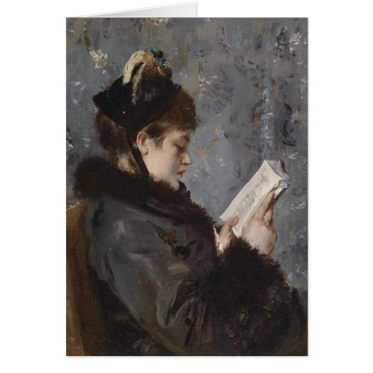 Alfred Stevens Reading young lady CC0459 Card (Vorne)