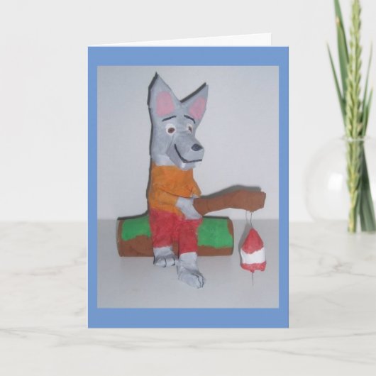 "Alfred the Fisherwolf" Get Well Card Karte (Vorderseite)