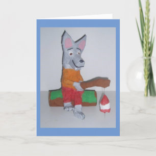 "Alfred the Fisherwolf" Get Well Card Karte