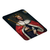 Alfred the Great (849-99), nach einem Gemälde in d Magnet (Rechte Seite)