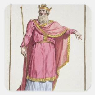 Alfred the Great (849-99) von 'Receuil des Estamp Quadratischer Aufkleber
