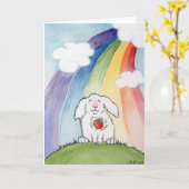 Alfred und die Rainbow Bridge Karte (Gelbe Blume)