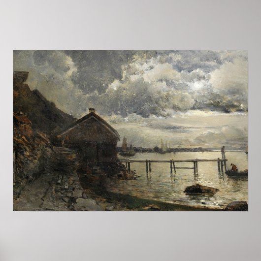 Alfred Wahlberg - Mondlicht, Fjallbacka Poster (Vorne)