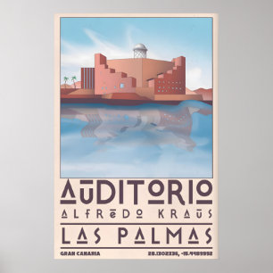 Alfredo Kraus Auditorium Druck Contemporary Reise Poster