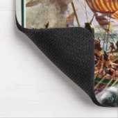 Alfreds Galeeren, die den Viking-Drachen in Mousepad (Ecke)