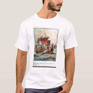 Alfreds Galeeren, die den Viking-Drachen in T-Shirt