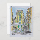 Alfresco Dining in der Altstadt von Nizza | Nizza, Postkarte (Vorne/Hinten)