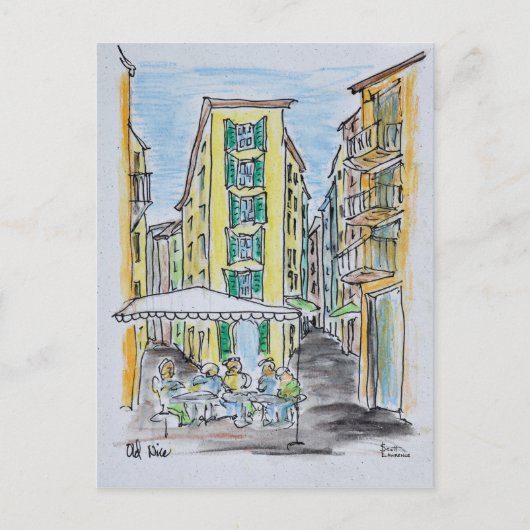Alfresco Dining in der Altstadt von Nizza | Nizza, Postkarte (Vorderseite)