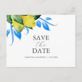 Alfresco Wedding Theme Save the Date Postkarte (Vorderseite)