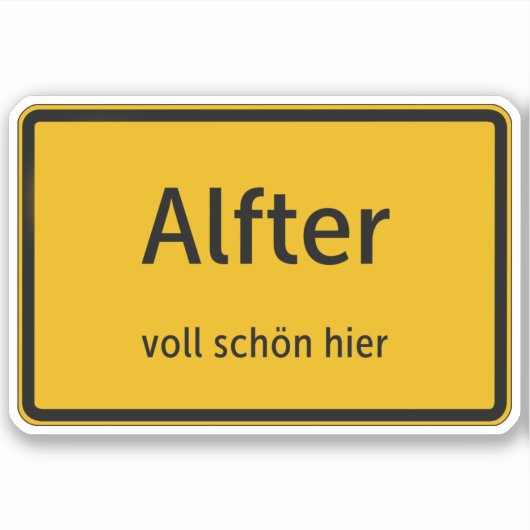 Alfter Aufkleber Sticker Autoaufkleber (Vorderseite)