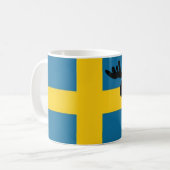 Älg / Moose med Svenska flaggan Kaffeetasse (Vorderseite Links)