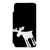 Älg / Moose, vit Incipio iPhone Geldbeutel-Hülle (Folio Vorderseite)