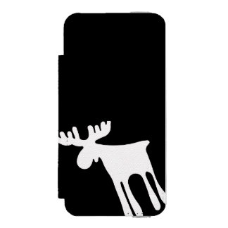 Älg / Moose, vit Incipio Watson™ iPhone 5 Geldbörsen Hülle