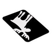 Älg / Moose, vit Magnet (Rechte Seite)