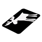 Älg / Moose, vit Magnet (Linke Seite)