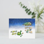 Algae Joy Krill Good Will Holiday Postcard Postkarte (Stehend Vorderseite)