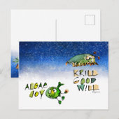 Algae Joy Krill Good Will Holiday Postcard Postkarte (Vorne/Hinten)