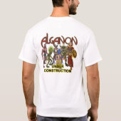 Alganon im Bau - Schwarzes T-Shirt (Rückseite)
