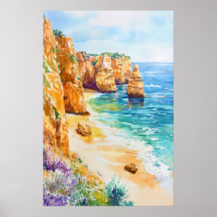 Algarve-Aquarellposter Aquarell Vintage Poster