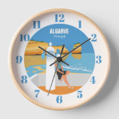 Algarve Beach Girl Reisen Vintag Uhr (Vorderseite)