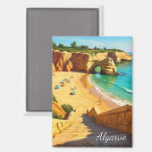 Algarve Beach Portugal Reisen Magnet (Vorderseite/Rückseite)