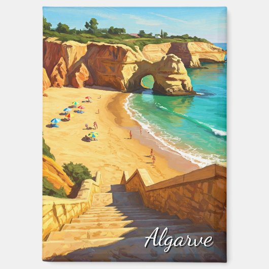 Algarve Beach Portugal Reisen Magnet (Vorderseite)