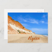 Algarve Beach Praia da Falesia in Portugal Postkarte (Vorne/Hinten)