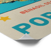 Algarve Benagil Höhlenstrand Portugal Jahrgang Rei Poster (Ecke)