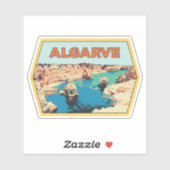 Algarve Küstendarstellung Portugal Aufkleber (Blatt)