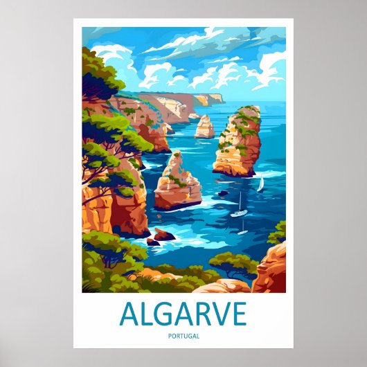 Algarve National Park Poster Travel Ski Vintage (Vorne)