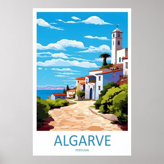 Algarve Park Vintage National Ski Travel Poster (Vorne)