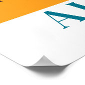 Algarve Portugal Beach Vintage Travel Art Poster (Ecke)