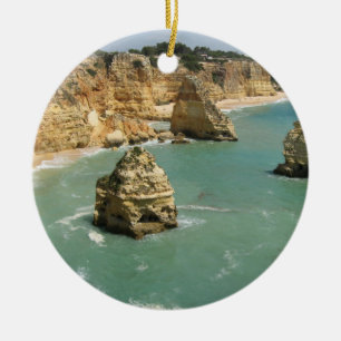 Algarve, Portugal, Benagil Strand und Felsen Keramik Ornament