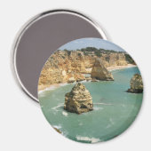 Algarve, Portugal, Benagil Strand und Felsen Magnet (Vorderseite/Rückseite)