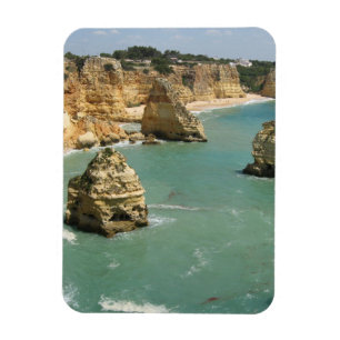 Algarve, Portugal, Benagil Strand und Felsen Magnet